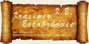 Krasimir Belobrković vizit kartica